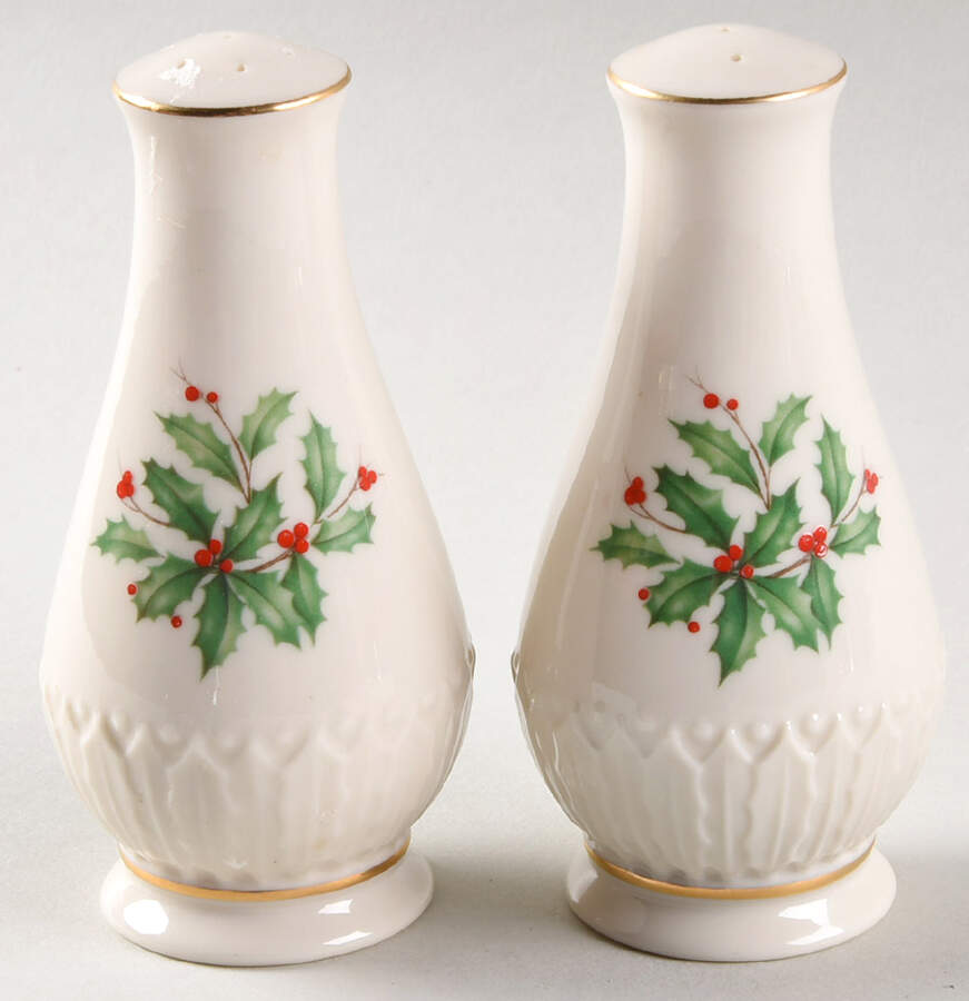 Holiday (Dimension) Sculpted Salt & Pepper Set by Lenox-1