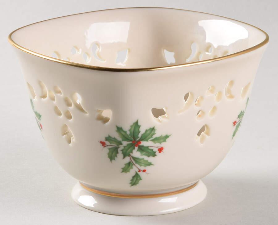 Holiday (Dimension) Pierced Nut Dish by Lenox-1