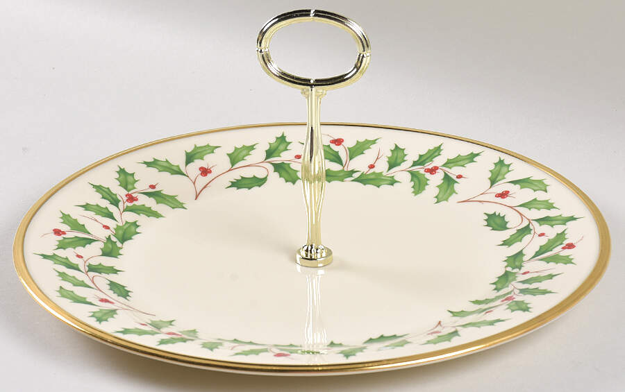 Holiday (Dimension) Round Serving Plate with Handle (CH) HC by Lenox-1