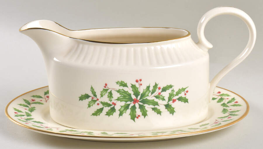 Holiday (Dimension) Gravy Boat & Underplate by Lenox-1
