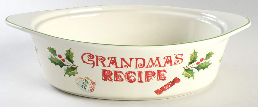 Holiday (Dimension) 2 Quart Oval Casserole No Lid by Lenox-1