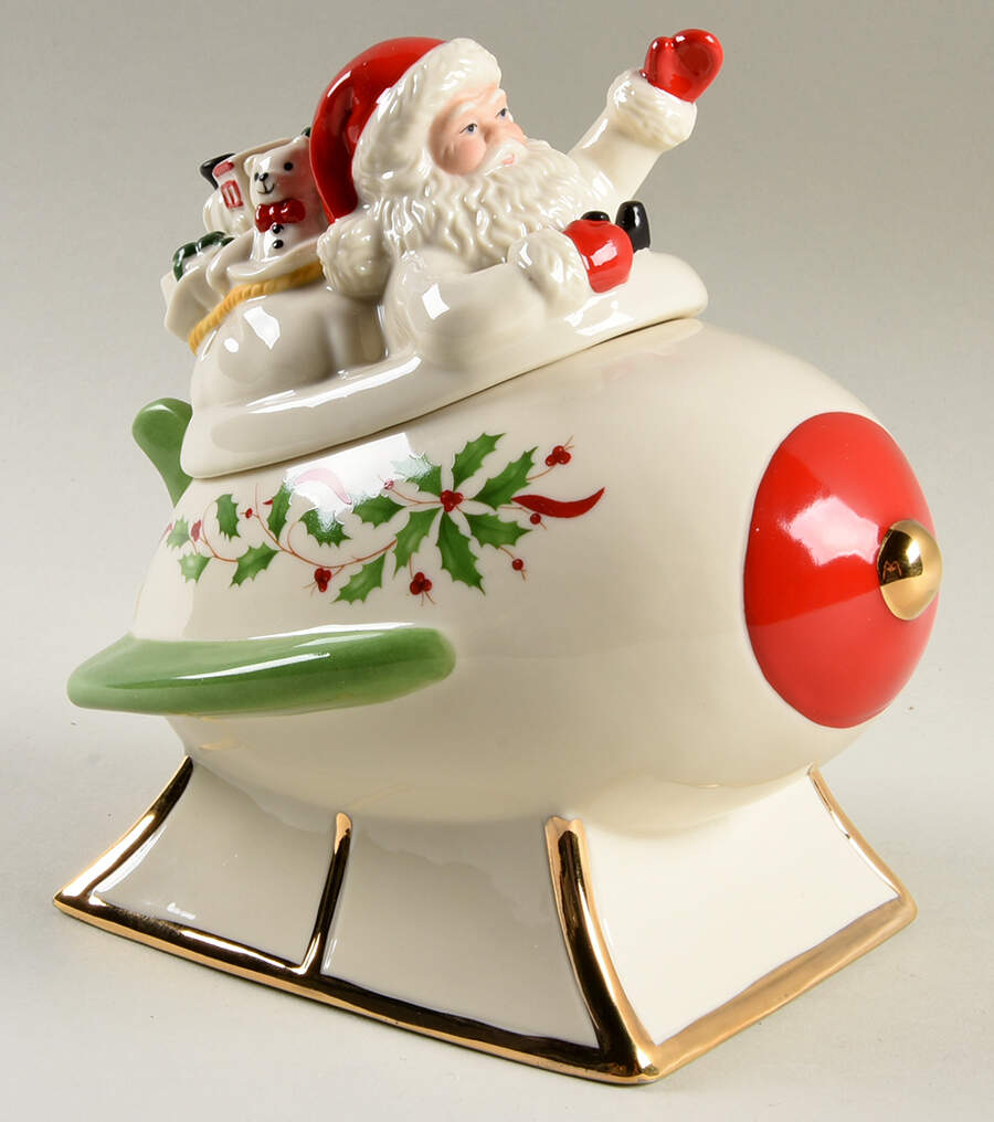 Holiday (Dimension) Figural Candy Box & Lid by Lenox-1