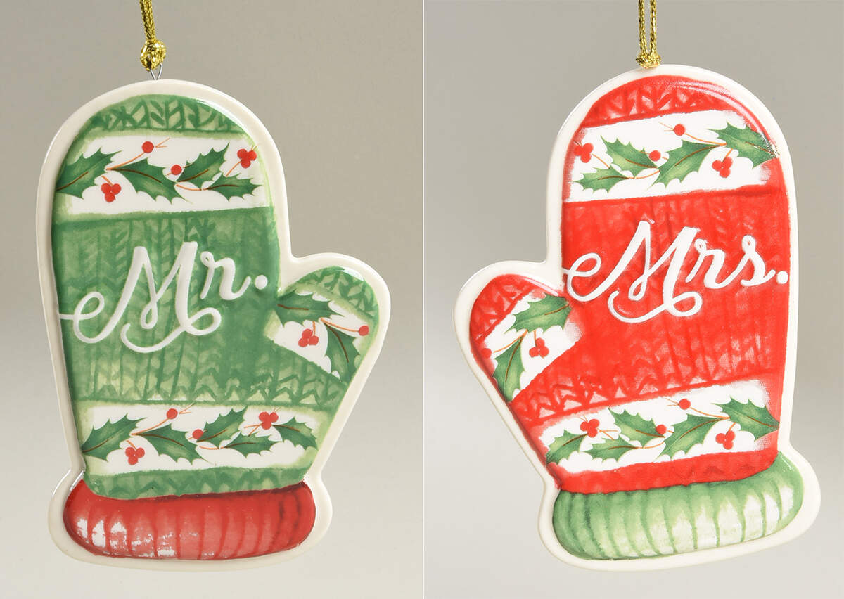 Holiday (Dimension) Mr & Mrs Glove Ornaments by Lenox-1