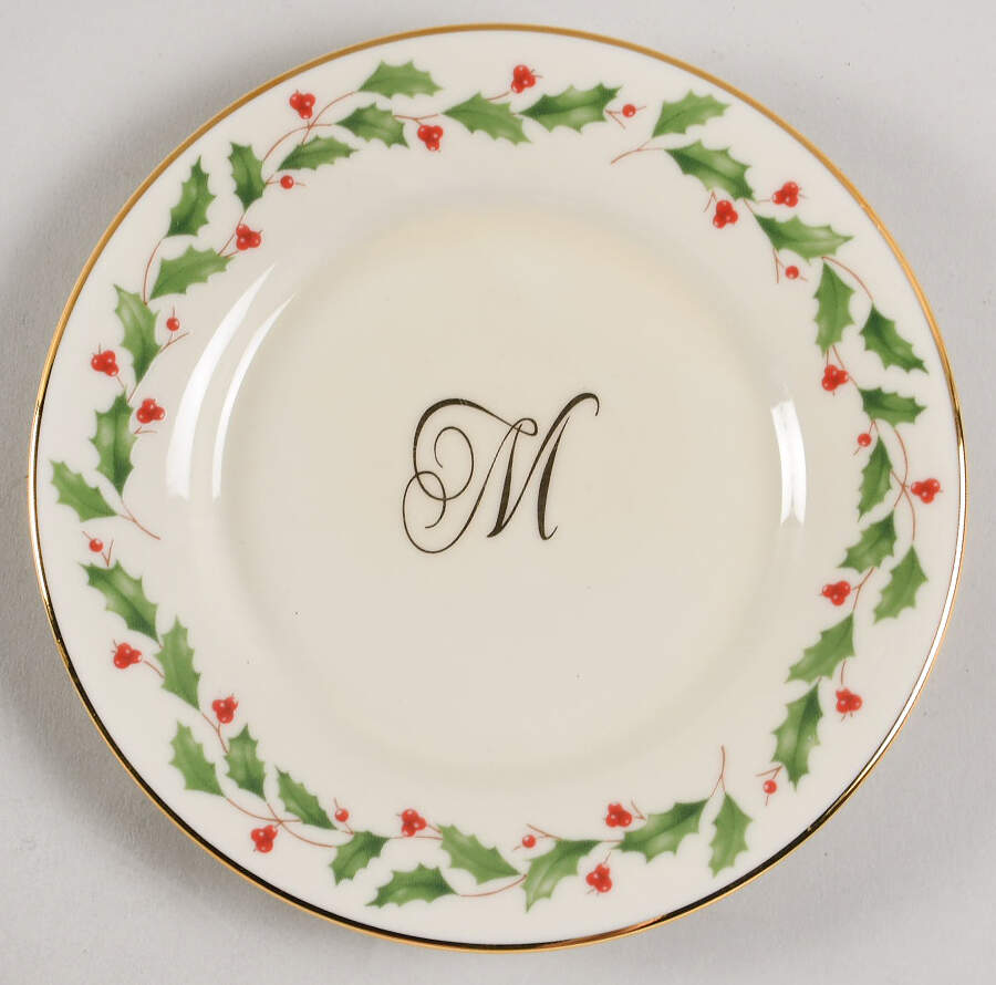 Holiday (Dimension) Accent Bread & Butter Plate Mono "M" by Lenox-1