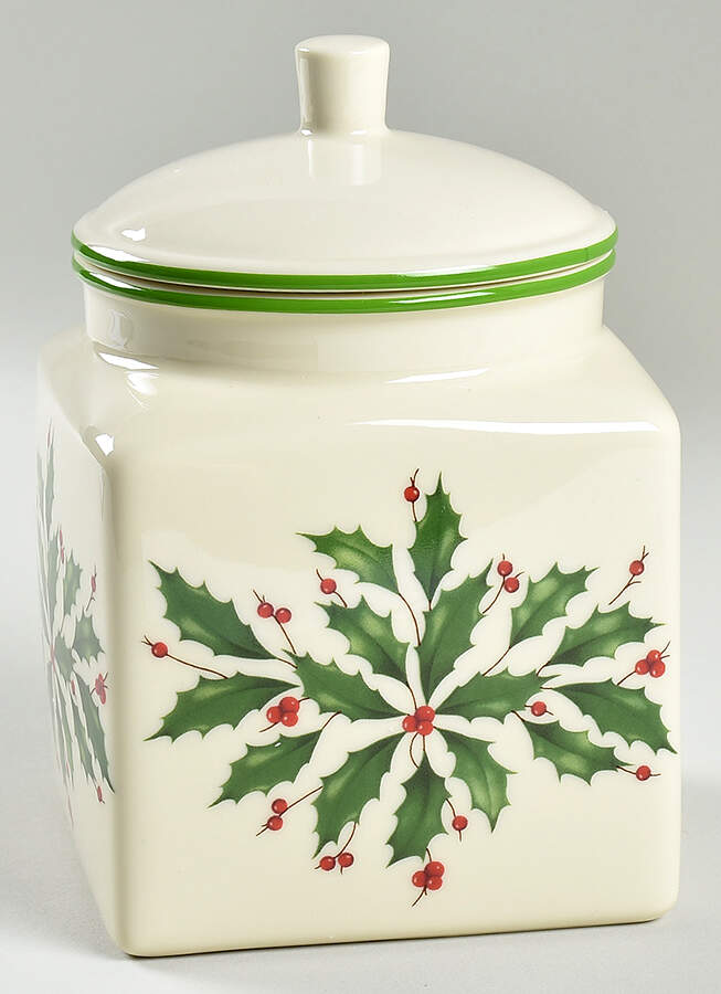 Holiday (Dimension) Medium Canister & Lid by Lenox-1