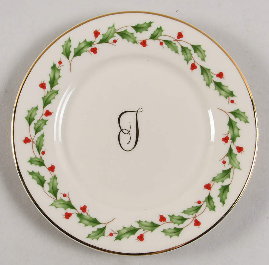 Holiday (Dimension) Accent Bread & Butter Plate Mono "J" by Lenox-1