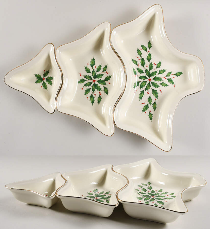 Holiday (Dimension) 3 Section Tree Shaped Server (Top, Middle & Bottom Sections) by Lenox-1