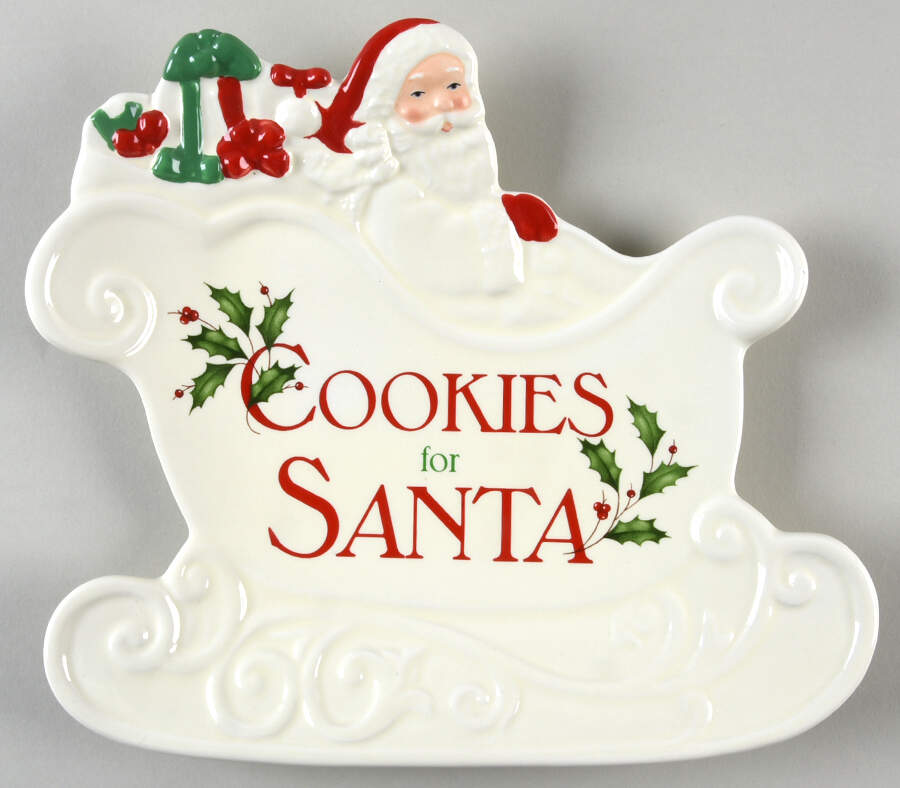 Holiday (Dimension) "Cookies for Santa" Plate by Lenox-1