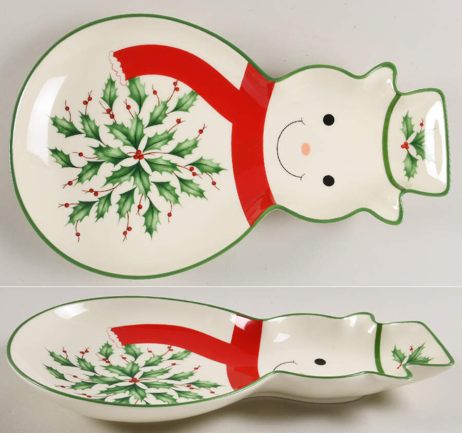 Holiday (Dimension) Snowman Shape Tray by Lenox-1