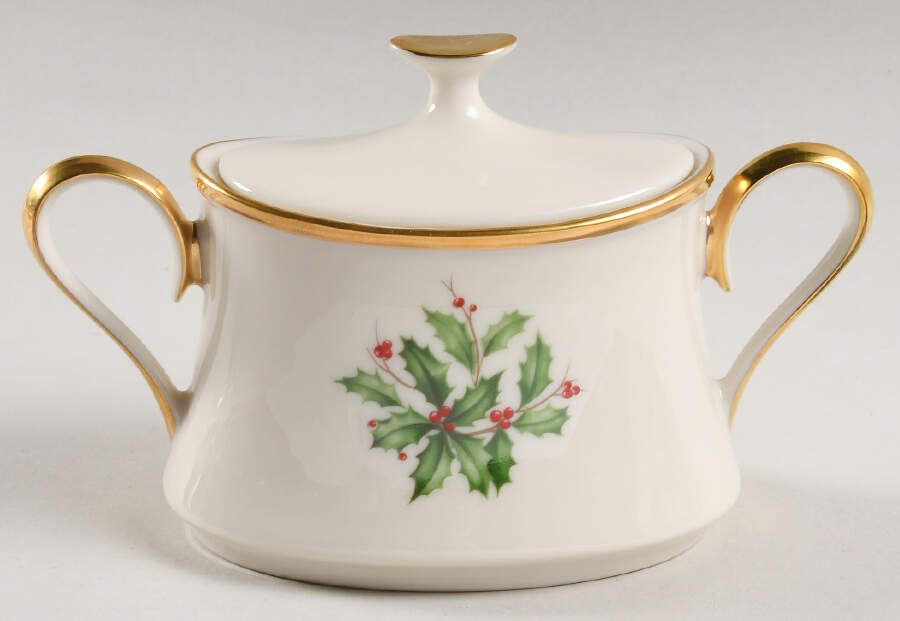 Holiday (Dimension) Mini Sugar Bowl & Lid by Lenox-1