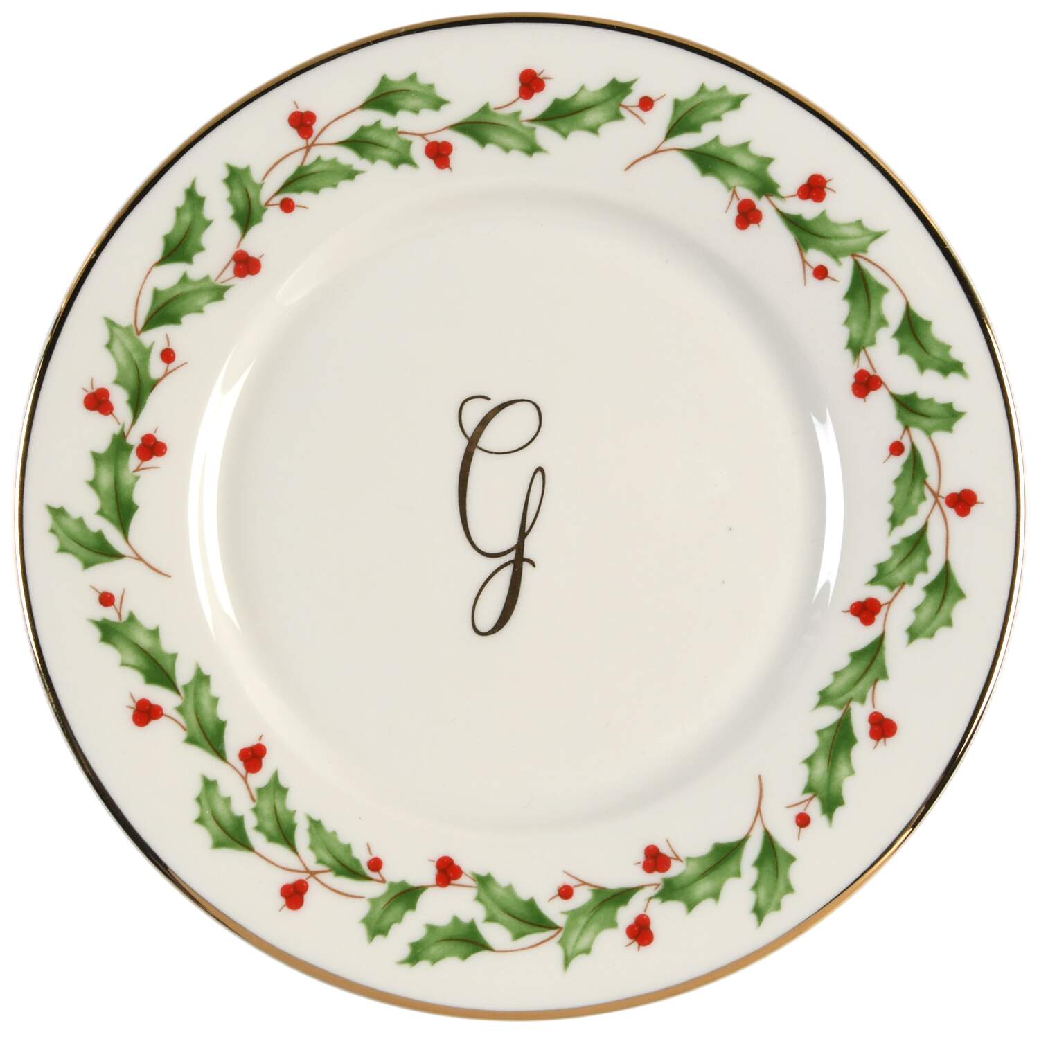 Holiday (Dimension) Accent Bread & Butter Plate Mono "G" by Lenox-1