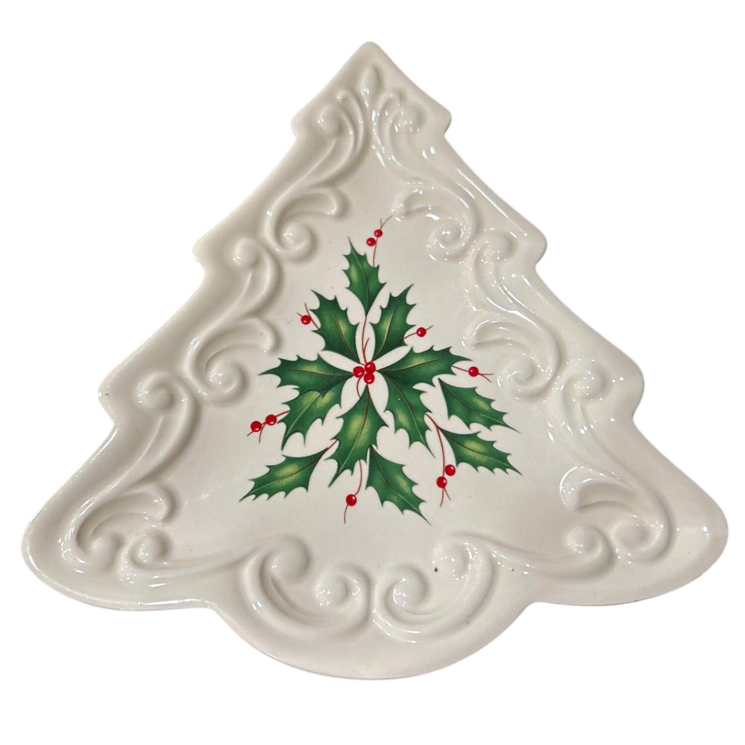 Holiday (Dimension) Christmas Tree Plate by Lenox-1