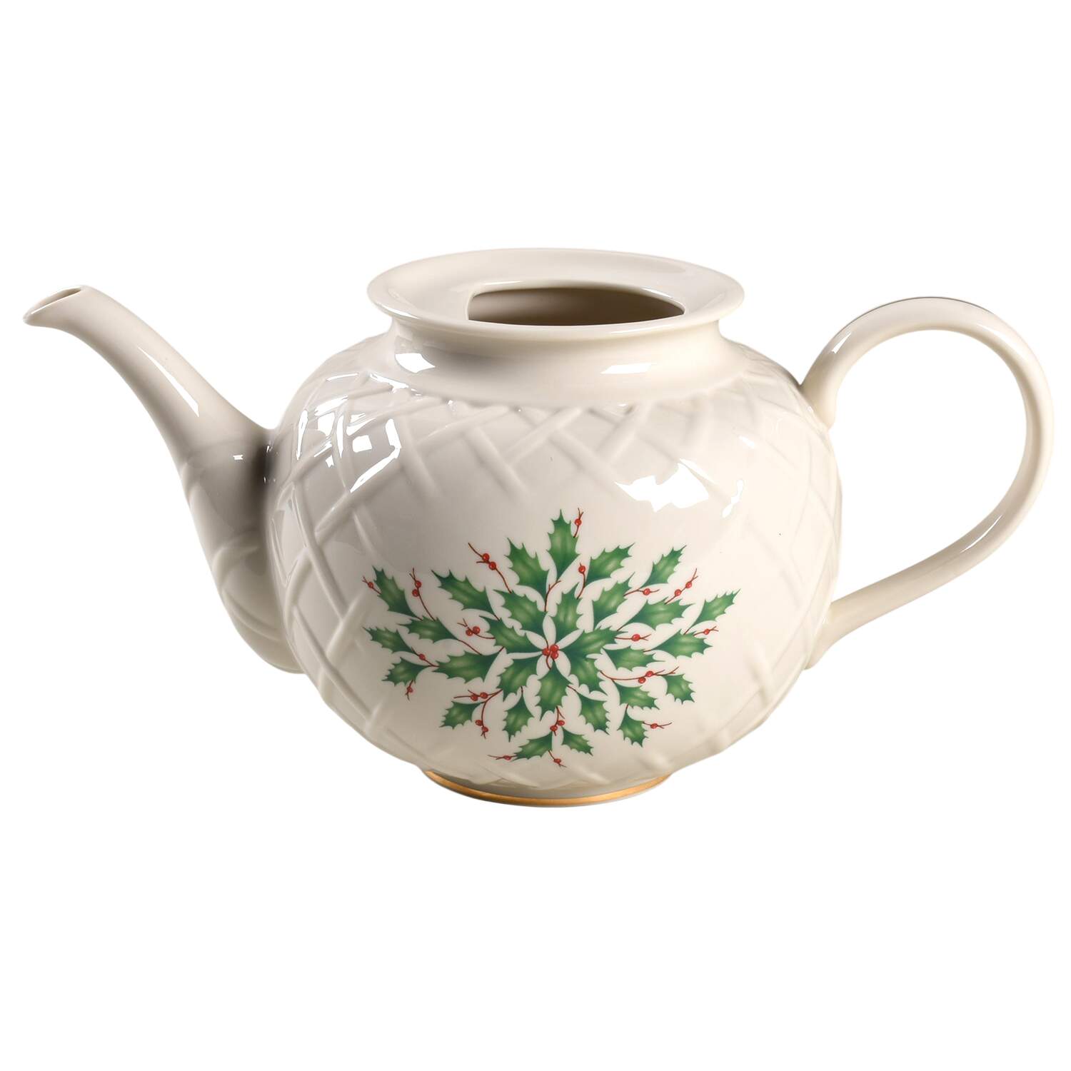 Holiday (Dimension) Carved Teapot No Lid by Lenox-1