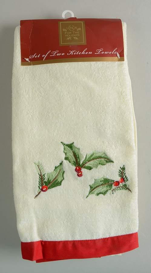 Holiday (Dimension) Embroidered Cloth Dish Towel - Set of 2 by Lenox-1