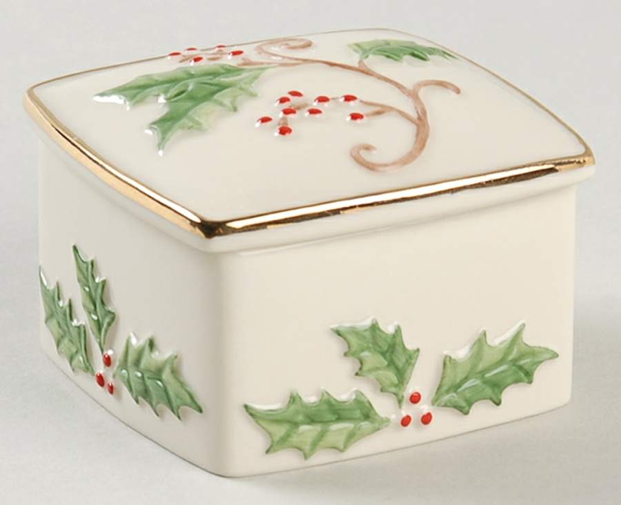 Holiday (Dimension) Square Box & Lid by Lenox-1