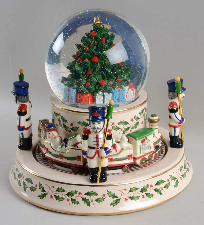 Holiday (Dimension) Snowglobe Musical Centerpiece by Lenox-1