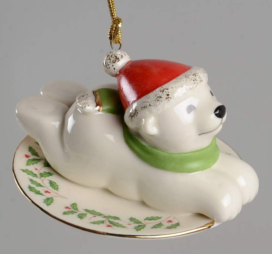 Holiday (Dimension) Polar Bear Express Ornament by Lenox-1
