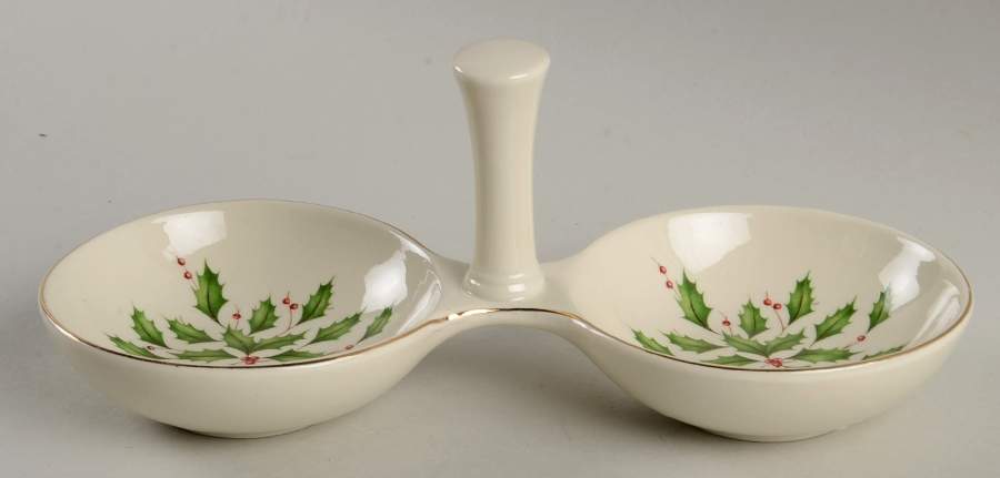 Holiday (Dimension) 2 Part Condiment Server w/Center Handle by Lenox-1