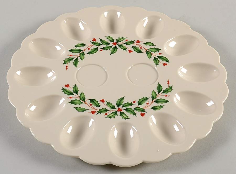 Holiday (Dimension) Deviled Egg Plate No Salt and Pepper by Lenox-1