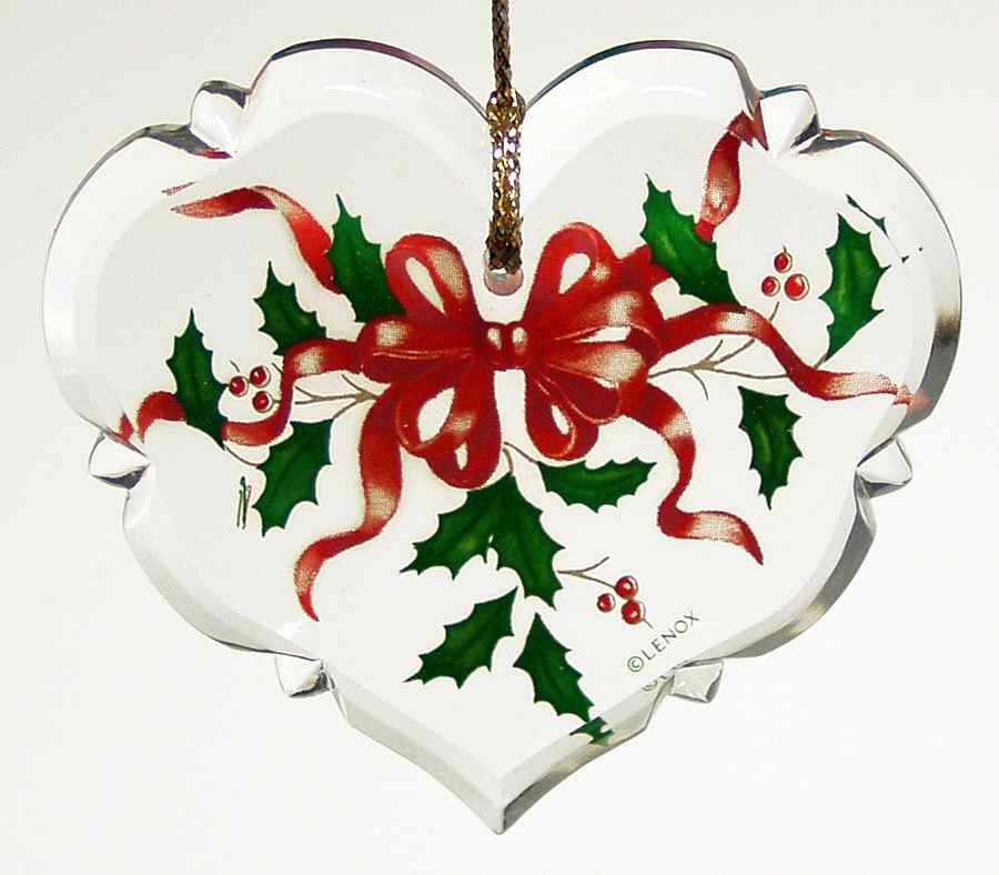 Holiday (Dimension) Crystal Heart Ornament by Lenox-1