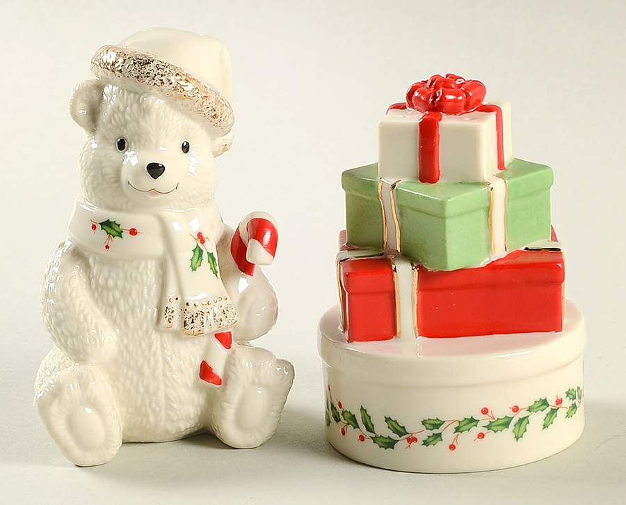 Holiday (Dimension) Figural Salt & Pepper Set by Lenox-1