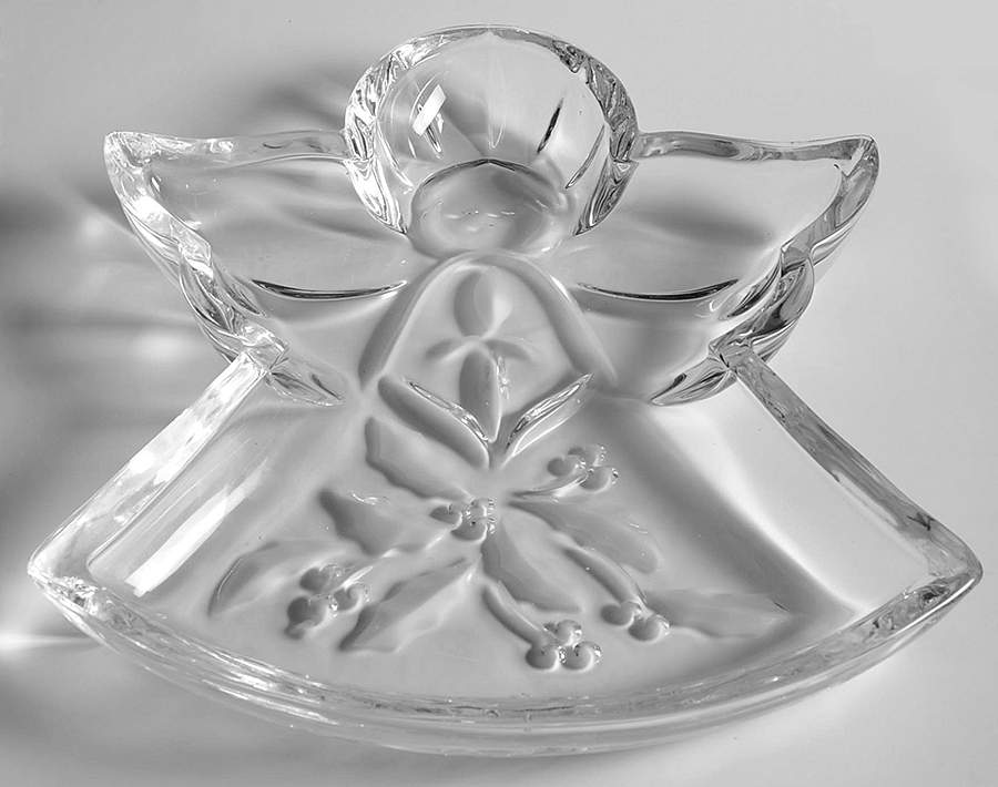 Holiday (Dimension) Angel Shape Glass Candy Dish by Lenox-1