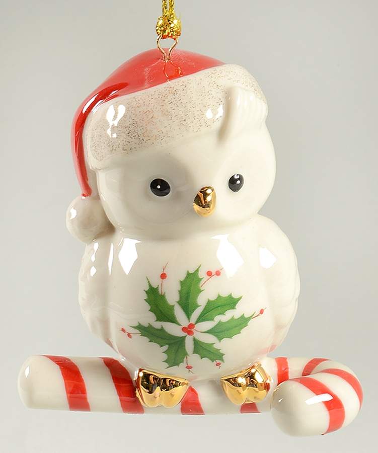 Holiday (Dimension) Happy Hoolidays Owl Ornament by Lenox-1