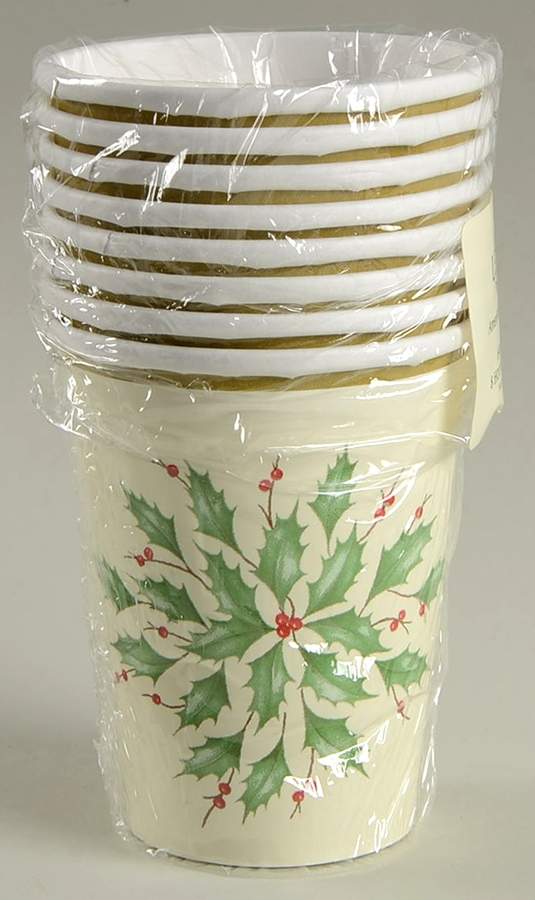 Holiday (Dimension) 9 Oz Paper Hot/Cold Cup - Set of 8 by Lenox-1