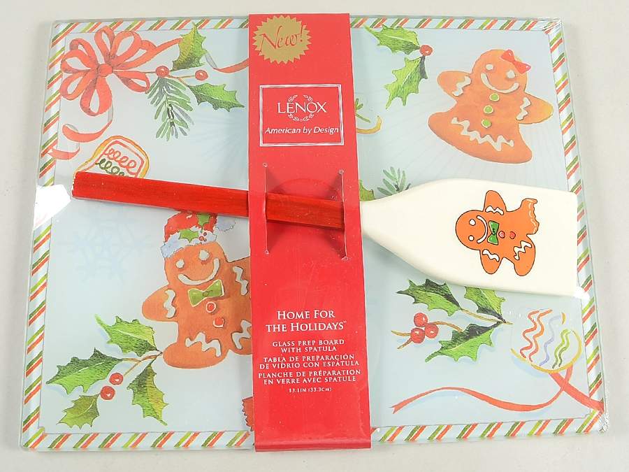 Holiday (Dimension) Glass Prep Board with Spatula by Lenox-1