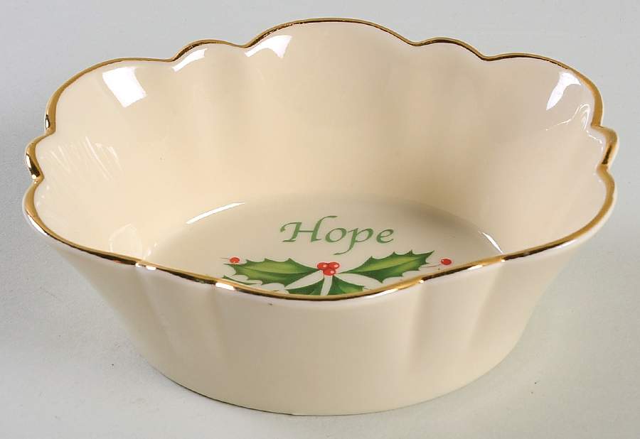 Holiday (Dimension) Miniature Fluted Oval Bowl by Lenox-1