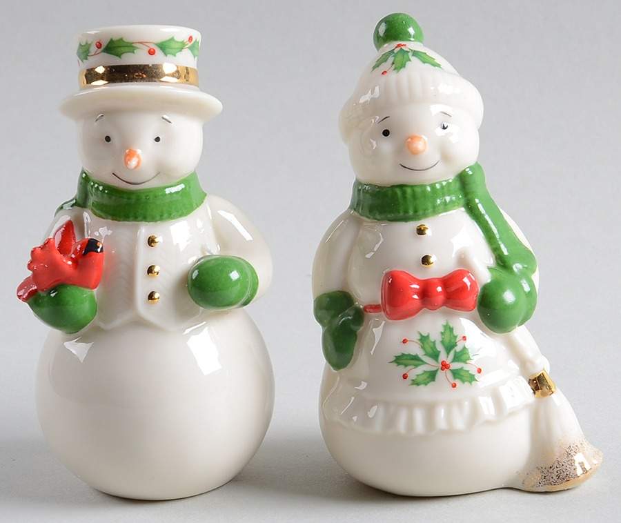 Holiday (Dimension) Snow People Salt & Pepper Set by Lenox-1