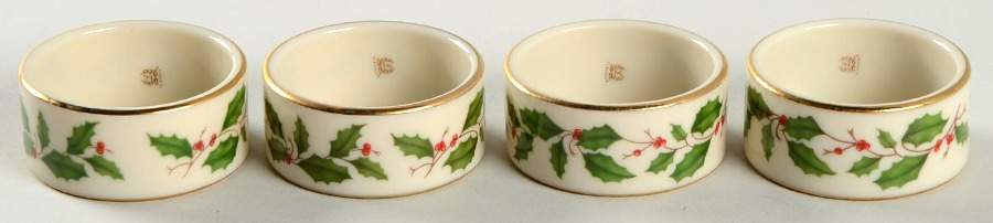 Holiday (Dimension) Napkin Ring - Set of 4 by Lenox-1