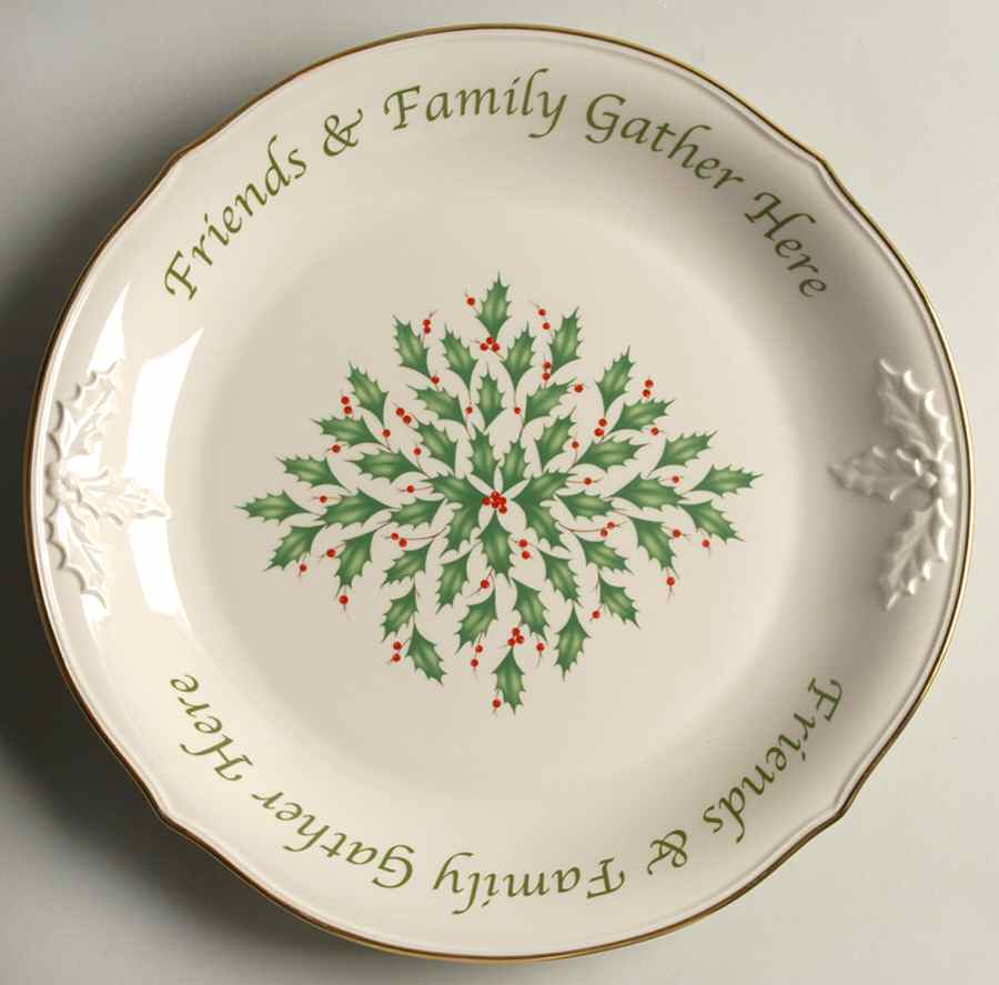 Holiday (Dimension) 12" Sentiment Dessert Platter by Lenox-1