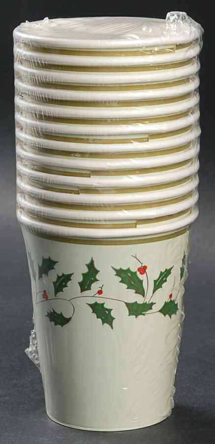 Holiday (Dimension) 8 Oz Paper Hot/Cold Cup - Set of 12 by Lenox-1