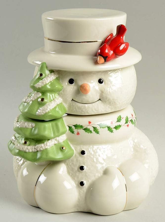 Holiday (Dimension) Figural Cookie Jar & Lid by Lenox-1