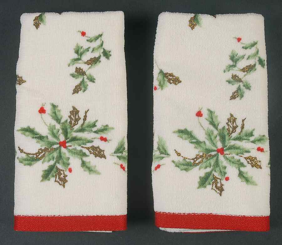 Holiday (Dimension) (Set of 2 Motif 3) Cloth Fingertip Towels by Lenox-1