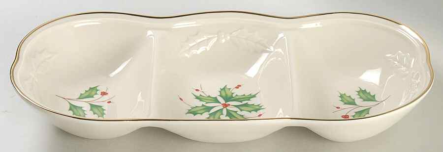 Holiday (Dimension) 3-Part Oval Divided Server by Lenox-1