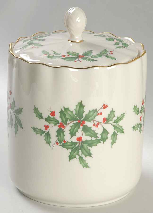 Holiday (Dimension) Biscuit Barrel & Lid by Lenox-1