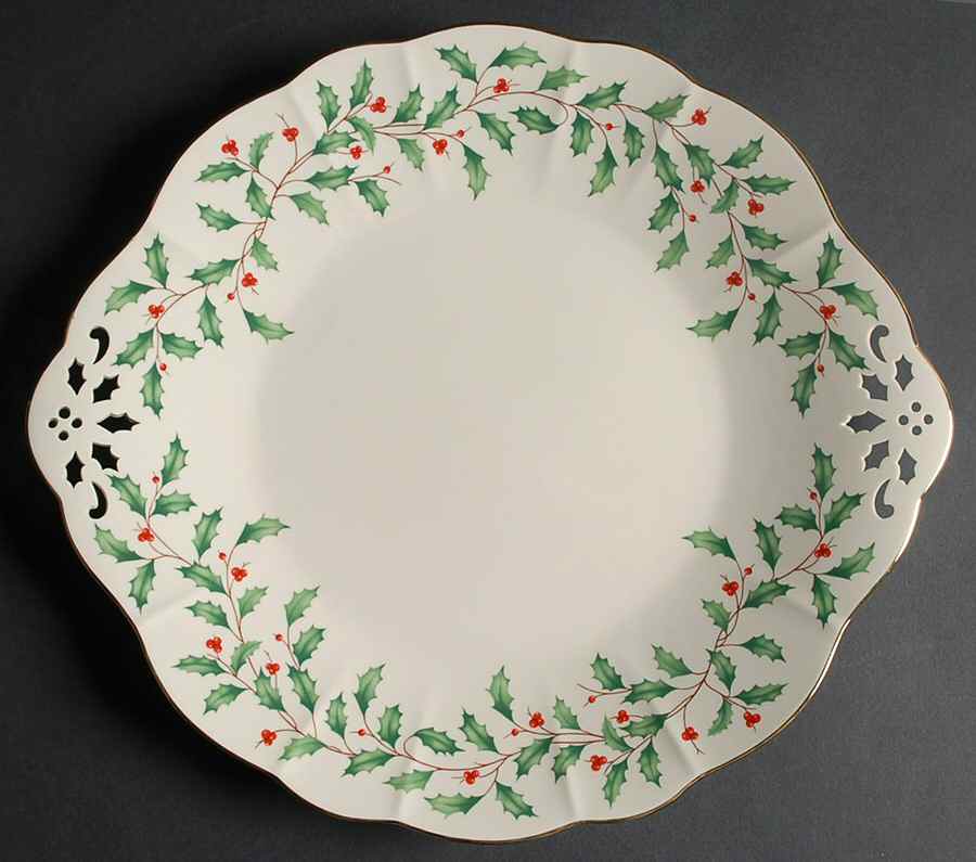 Holiday (Dimension) Pierced Cake Plate by Lenox-1