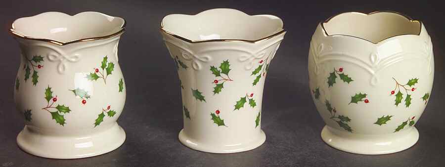 Holiday (Dimension) Votive Candleholder - Set of 3 Motifs by Lenox-1
