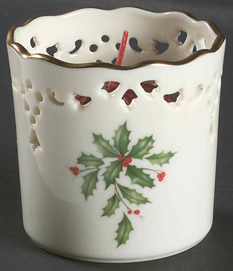 Holiday (Dimension) Small Pierced Votive Candleholder by Lenox-1