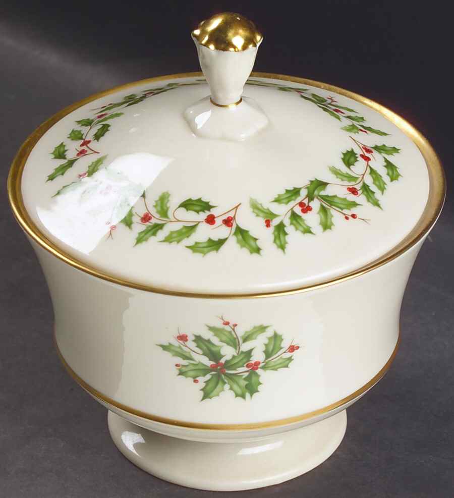 Holiday (Dimension) Candy Jar & Lid by Lenox-1