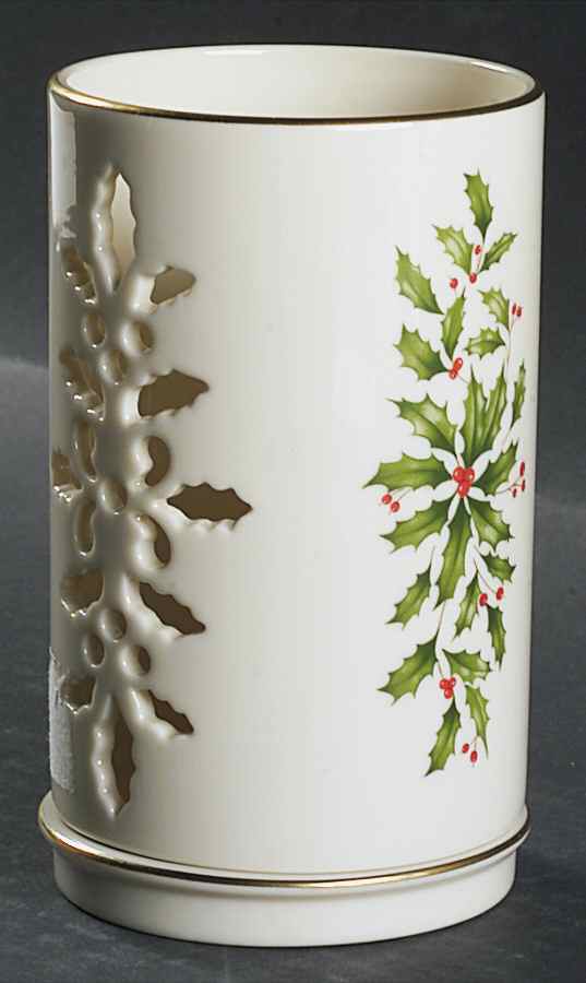 Holiday (Dimension) Tall Pierced Votive Candleholder & Base by Lenox-1