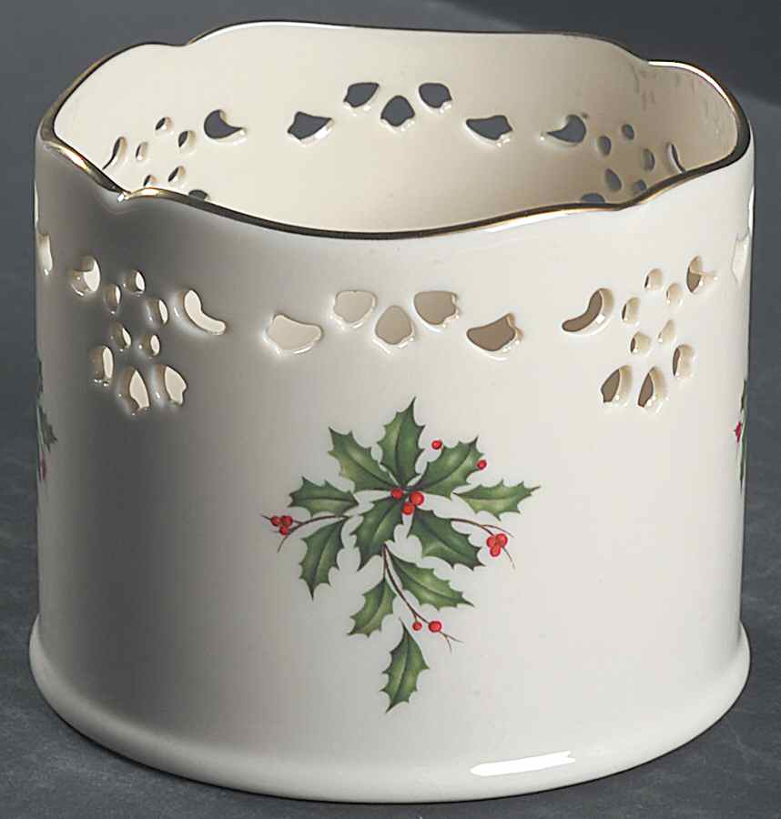 Holiday (Dimension) Pierced Wine Bottle Coaster by Lenox-1