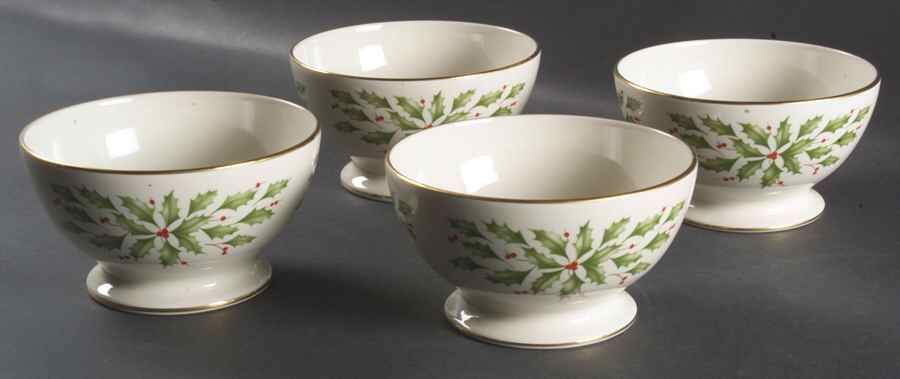 Holiday (Dimension) Footed Dessert Bowl - Set of 4 by Lenox-1