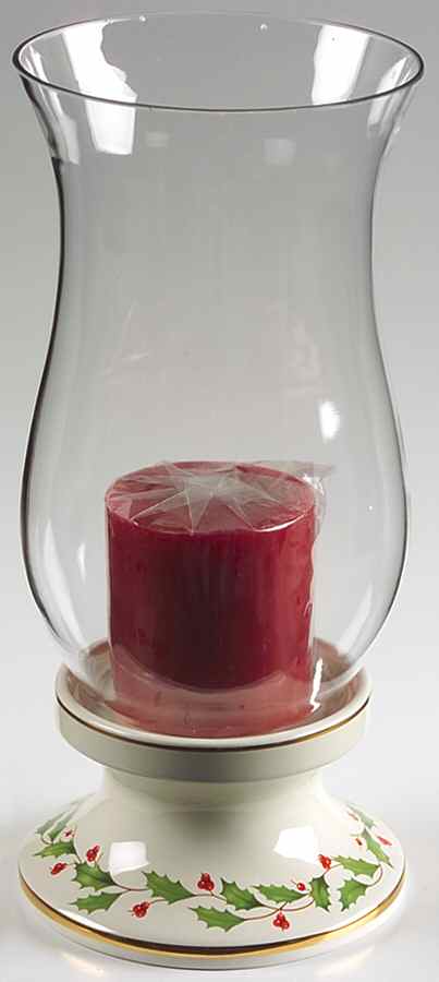 Holiday (Dimension) Hurricane Lamp & Globe by Lenox-1
