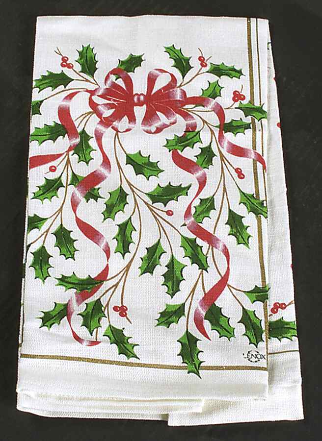Holiday Gold (Red Ribbon Accent) Cloth Hand Towel by Lenox-1