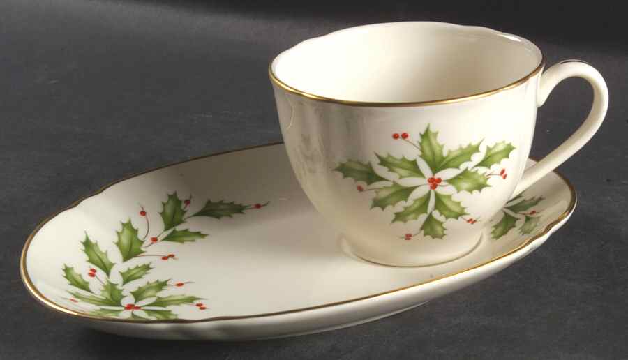 Holiday (Dimension) Dessert Plate & Cup Set by Lenox-1