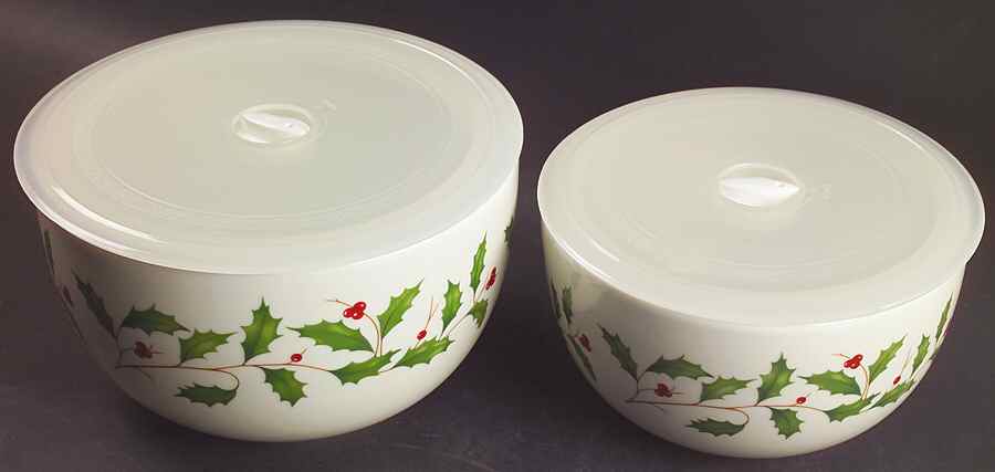 Holiday (Dimension) Stackable Bowl with Lids Set of 2 by Lenox-1