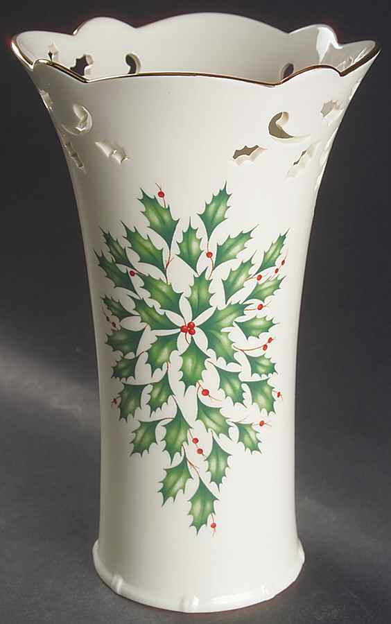 Holiday (Dimension) 9" Pierced Vase by Lenox-1